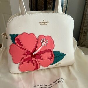 Kate Spade White and Pink Floral Women's Bag